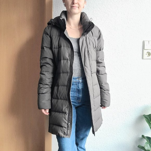 Fuchs & Schmitt Women's Brown Hooded Original Feather Down Quilted Parka Coat M - Picture 4 of 16